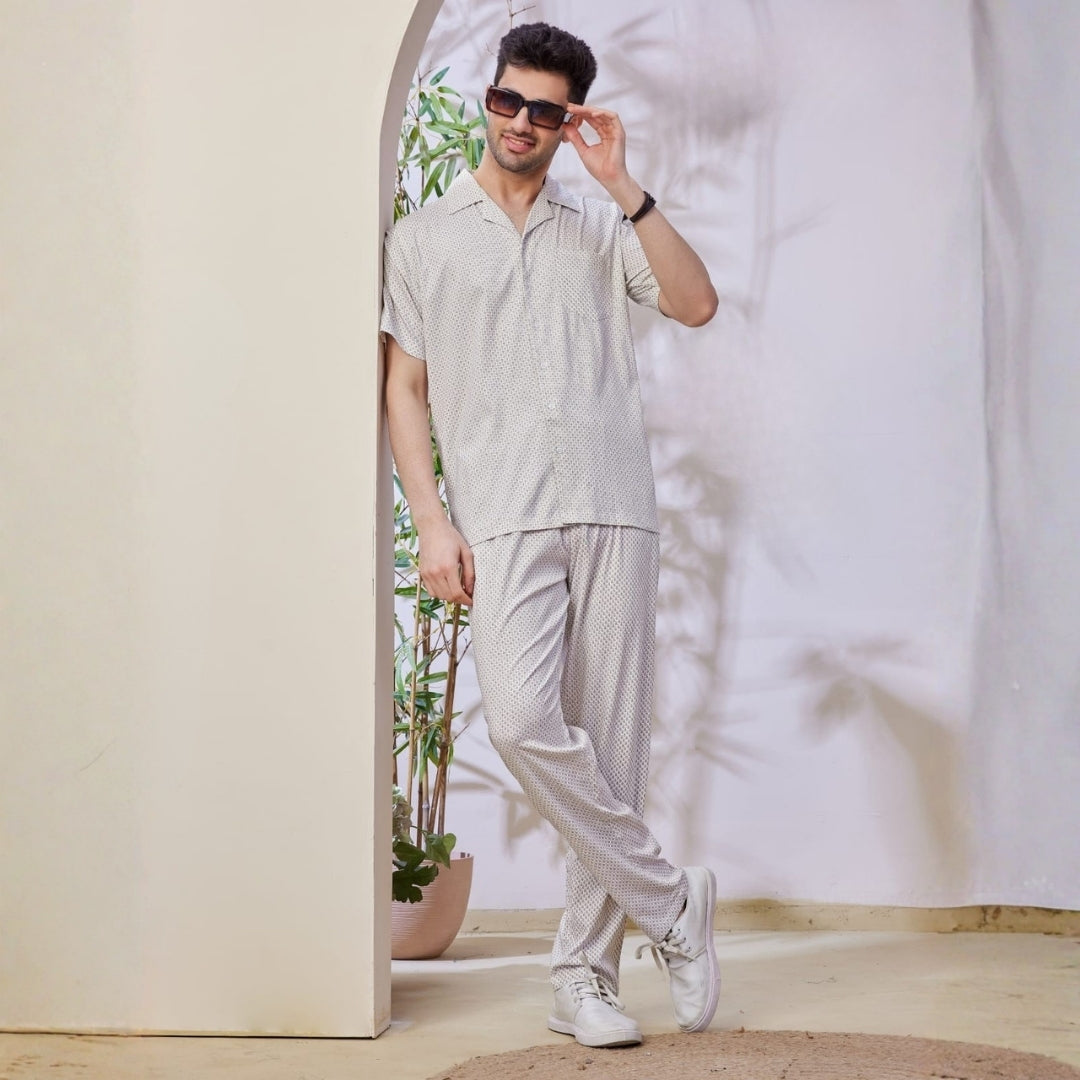 Milano Men’s Summer Casual Shirt & Trouser Set