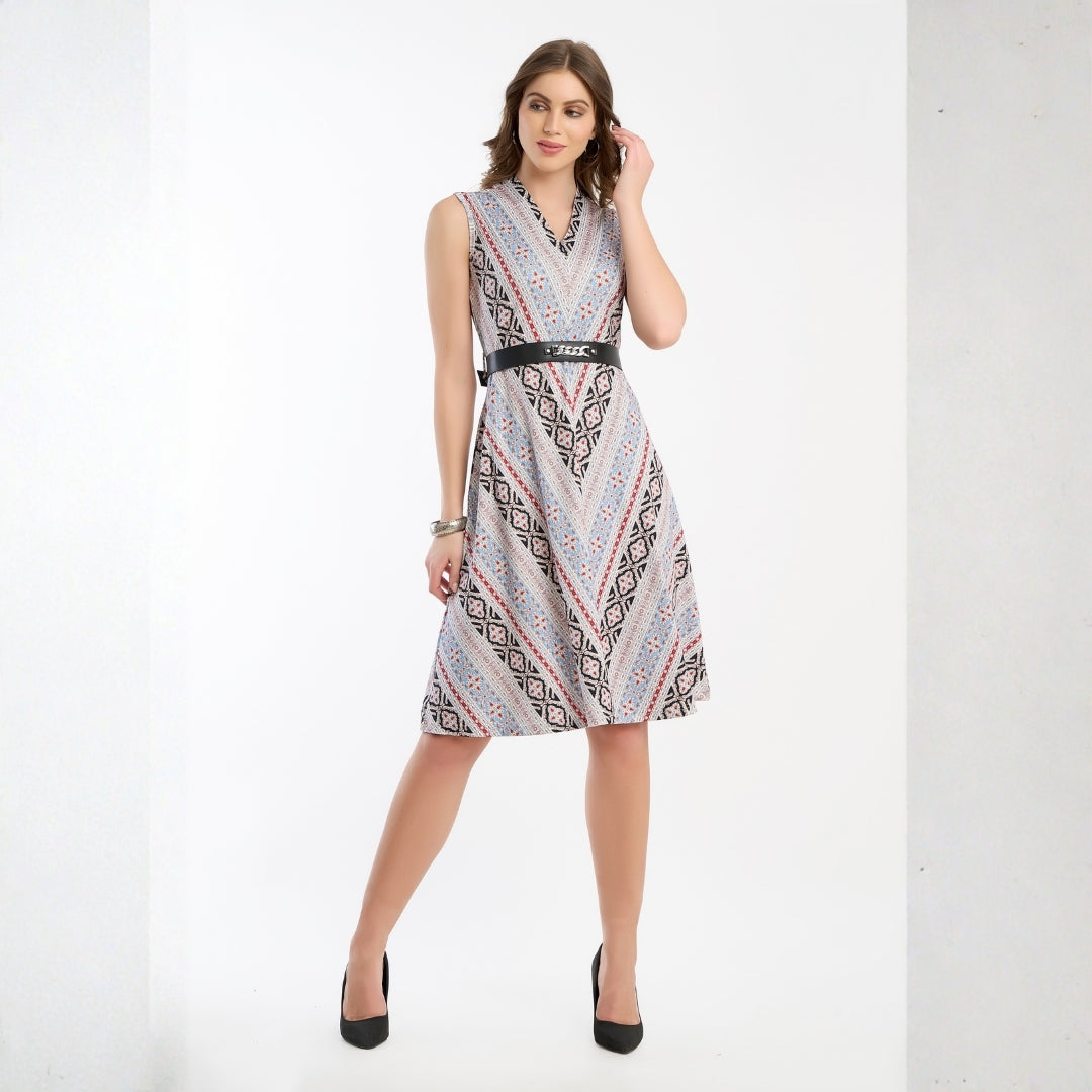 Milano SimpleFlow Half-Sleeve Dress